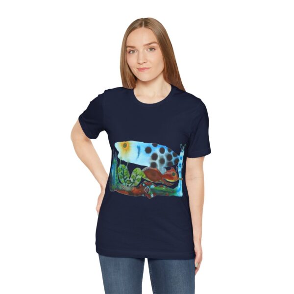 "The Pond in the Garden" Print on Unisex Tee
