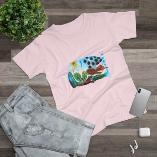 "The Garden Pond" Print on Woman's T-shirt