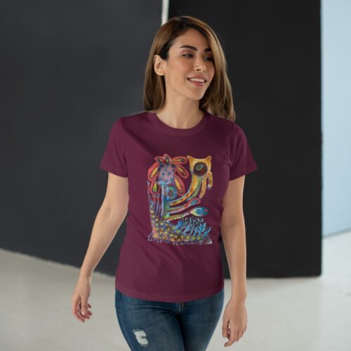 "Watchfulness" Print on T-Shirt for Women