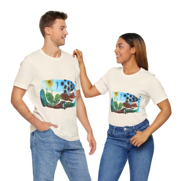 "The Pond in the Garden" Print on Unisex Tee