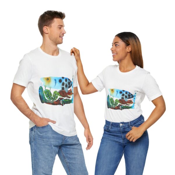 "The Pond in the Garden" Print on Unisex Tee