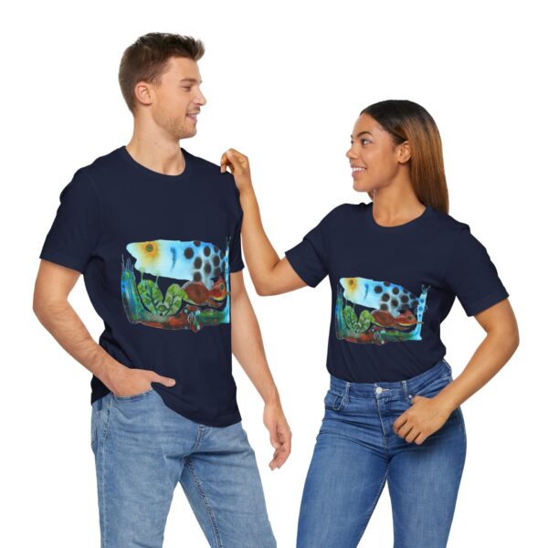 "The Pond in the Garden" Print on Unisex Tee