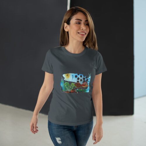 "The Garden Pond" Print on Woman's T-shirt