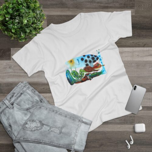 "The Garden Pond" Print on Woman's T-shirt
