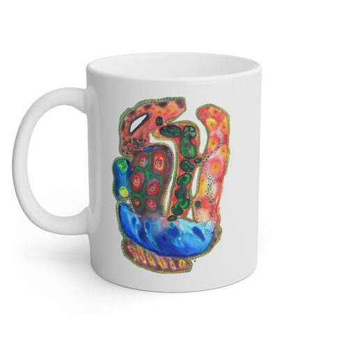 "A Thousand Eyes Looking In" Print on Coffee Mug