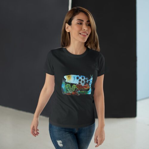 "The Garden Pond" Print on Woman's T-shirt