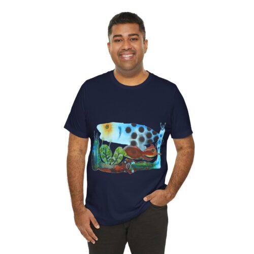 "The Pond in the Garden" Print on Unisex Tee