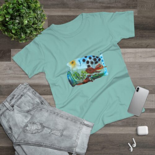 "The Garden Pond" Print on Woman's T-shirt