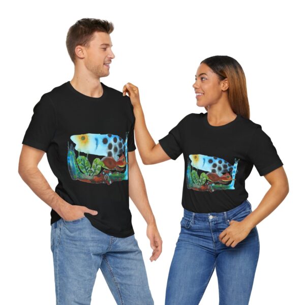 "The Pond in the Garden" Print on Unisex Tee