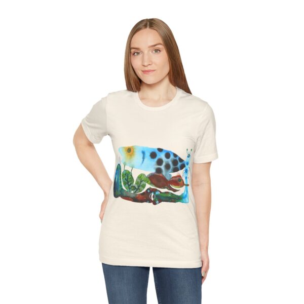 "The Pond in the Garden" Print on Unisex Tee
