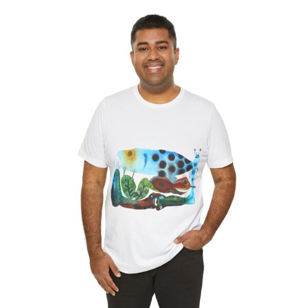 "The Pond in the Garden" Print on Unisex Tee