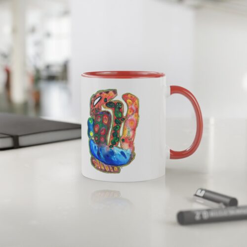 "A Thousand Eyes Looking In" Print on Coffee Mug
